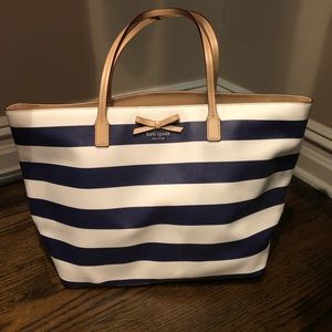 Kate Spade Navy and White Striped Tote! Never Used